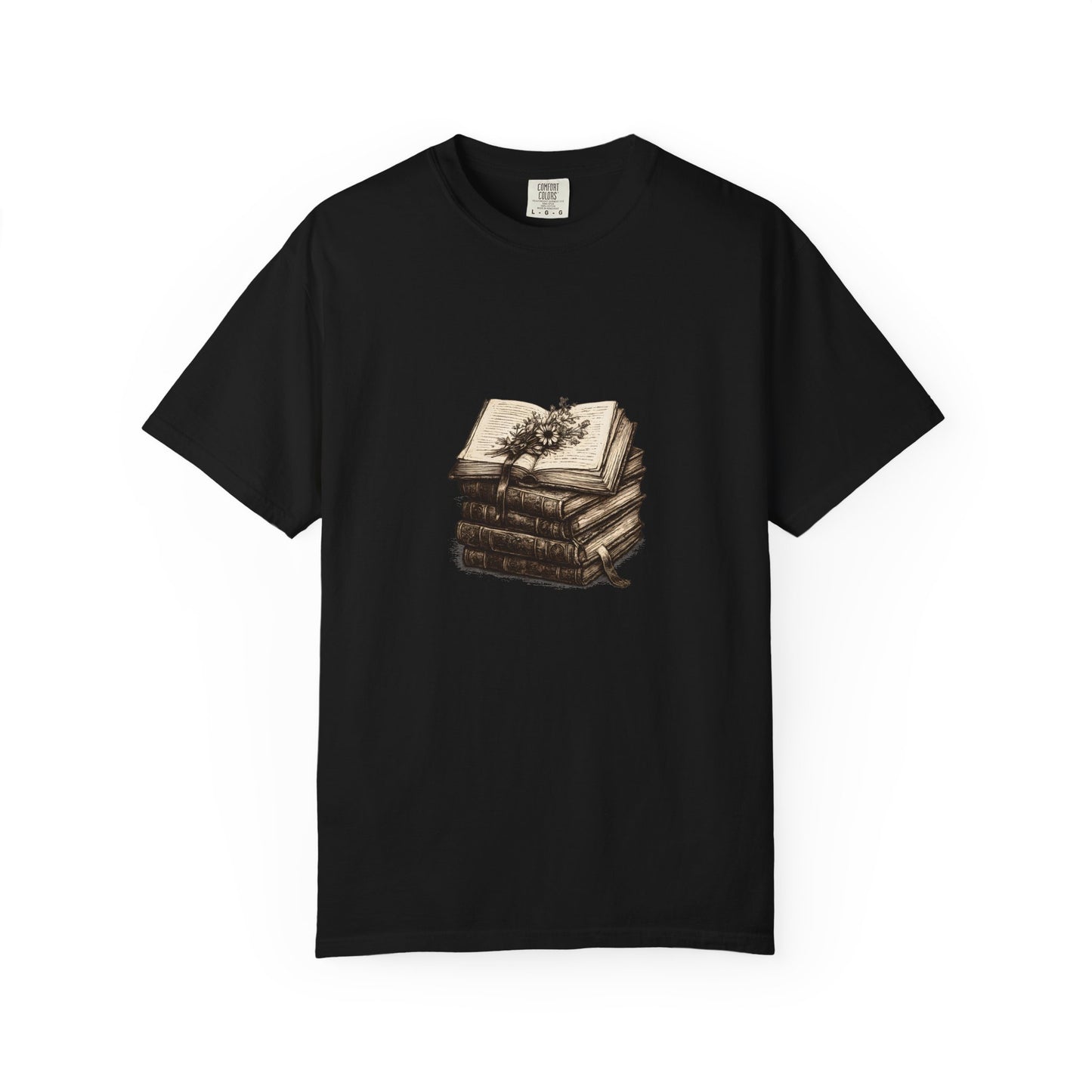 Antique Books & Dried Flowers Tee