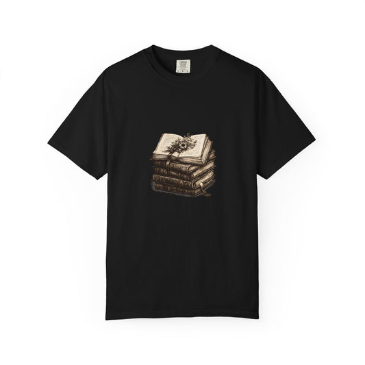 Antique Books & Dried Flowers Tee